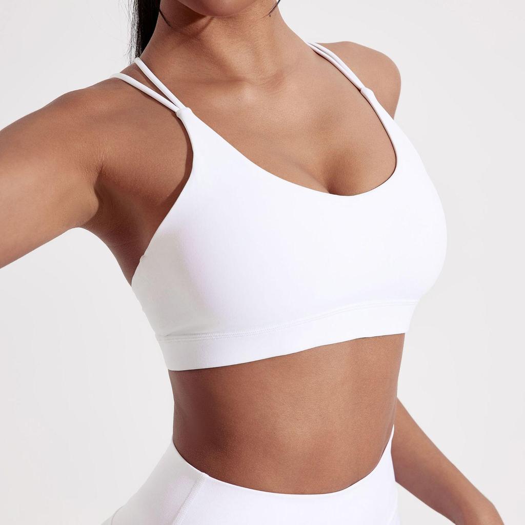 Nude Feel Shockproof Sports Bra and Quick-Dry Yoga Vest for Women