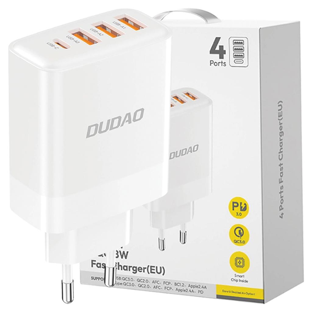 Ładowarka Dudao A5Heu Sieciowa 3X Usb-A 1X Usb-C Pd20W - Biała