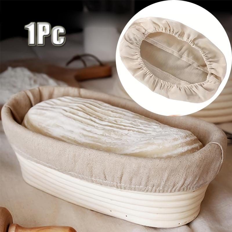 

1Pc Excellent Bread Proofing Basket Cover 25x8cm Practical Multipurpose Cotton Flax Bread Making Basket Cover Good Texture