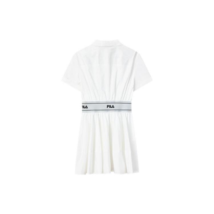 FILA ORIGINALE Short Sleeved Dress Women's White F11W229318FWT