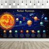 Solar System Educational Chart Polyester Tapestry 2D Flat Print Informative Home Decor Wall Decoration Engaging Charming