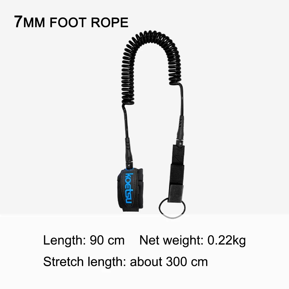 Surfboard Bodyboard Safety Leash - Coiled Hook & Loop Wrist Strap, Elastic Hand Rope for Training Exercise Floats Replacement