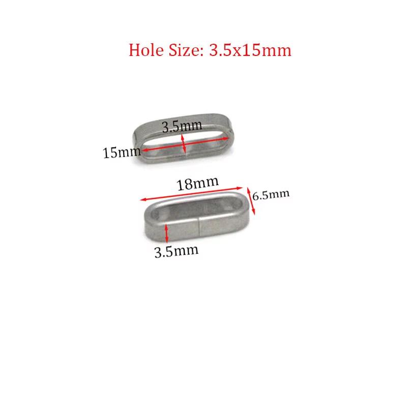 30Pcs/Lot Stainless Steel Charm Slider Spacer Beads/Fastener Cord String Crimping Rope End Clip for DIY Bracelet Jewelry Making