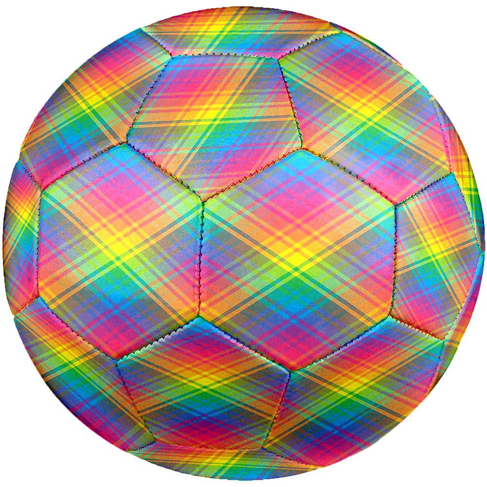 1pc Rainbow Plaid Size 5 Soccer Ball Professional Match Training Football Indoor &Outdoor Sports Ball Lightweight Durable m6551