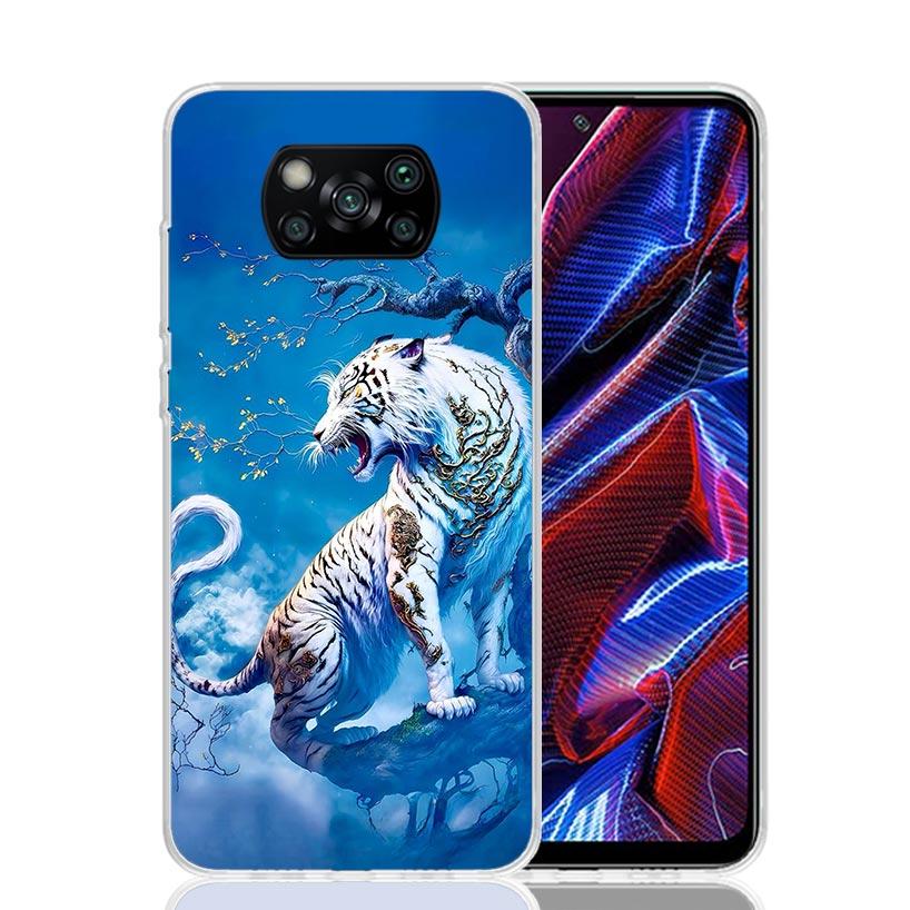 Ferocious Tiger Animal Case Phone Cover for Xiaomi Redmi Note 10 9 9S 8 8T 7 5 Pro Mi 12T 11T 10T 9T 12 11 Lite A3 A2 Trend Fund
