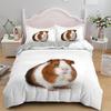 3D Guinea Pig Duvet Cover King Queen Lovely Hamster Bedding Set For Kids Boy Girl Animal Pet Mouse 2/3pcs Polyester Quilt Cover