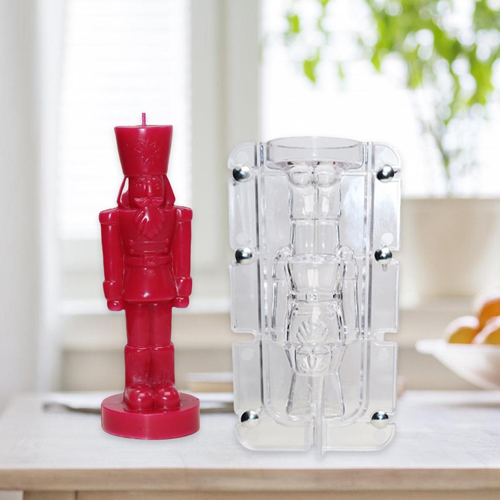 Nussknacker Kerze Silikonformen 3D Soldaten Kerzenformen Handgemachte Seife Kerzenherstellungsformen für Heimdekoration