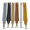 30cm PU Leather Zipper with Holes Metal Zipper DIY Zipper Replacement Hardware Zipper Accessories for Sewing Handbag