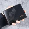 Men's Slim Wallet 2024: Eagle Pattern Soft Leather Card Holder & Coin Purse