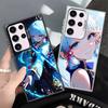 Genshin Impact Kamisato Ayaka Weiche Handyhülle für Samsung Galaxy S24 S25 FE S26 Edge S23 Ultra S22 Plus S21 + Stoßfeste Hülle B