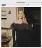 2023 Black Spring Ostrich Feather One-Shoulder Long Sleeve Bandage Dress for Women