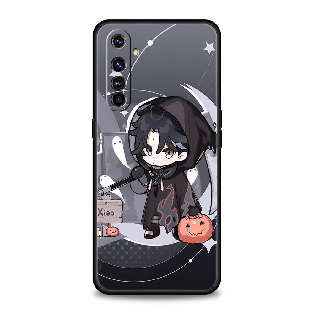 Niedliche Genshin Impact Xiao Für Realme 9 Hülle Soft Cover Für Realme 9 8 7 6 GT2 Pro Plus Handyhüllen 5G 8i 9i C3 C21 C11 C25 Coque