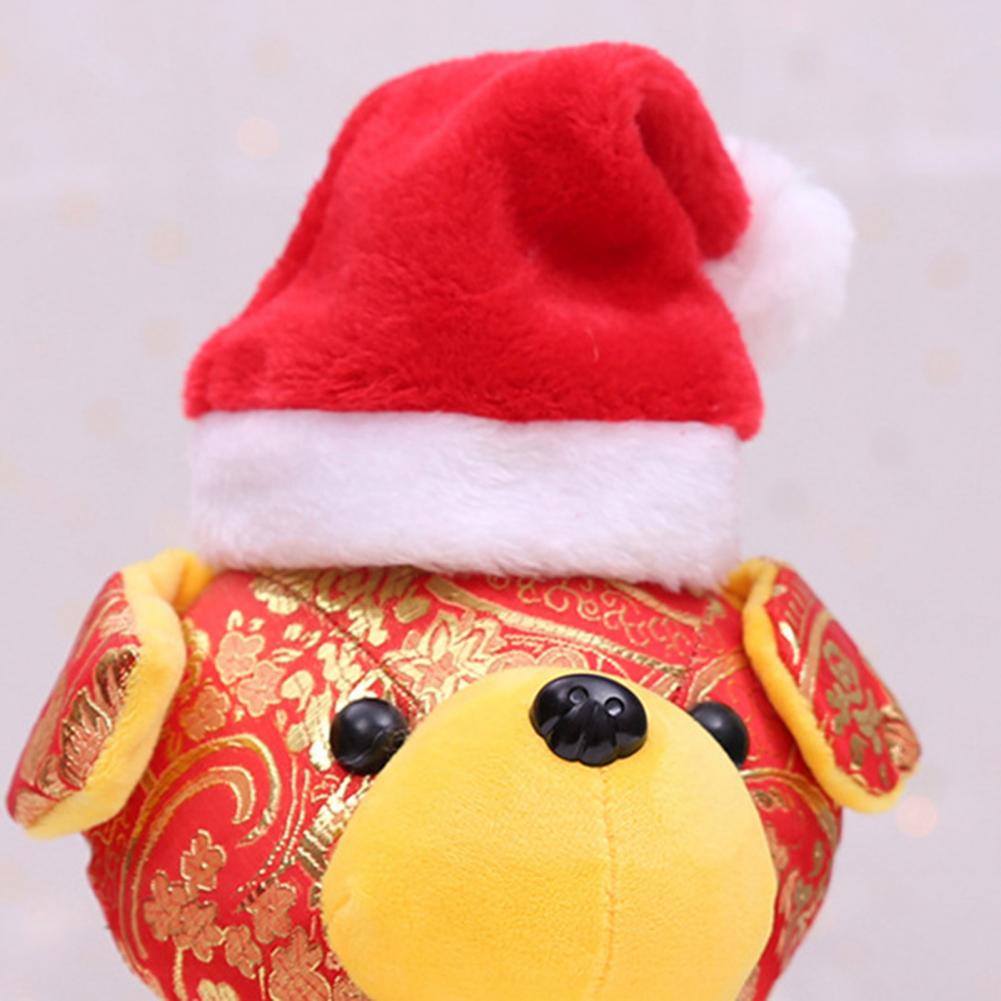 Festive Pet Accessories Cat Dog Christmas Costume Festive Pet Christmas Hat Scarf Set for Dogs Cats Fluffy Winter for Holiday