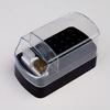 2-in-1 Detachable Nail Polish Head Storage Box with 30 Holes - Clear Organizer for Polishing Drills, Includes Cleaning Brush