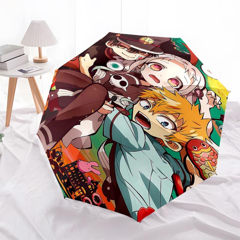 

1pc Anime Characters Automatic Opening Umbrella Portable Folding Design with 8-Bone Iron Frame, Perfect for Outdoor Use, Festive Gifts, Travel, Daily