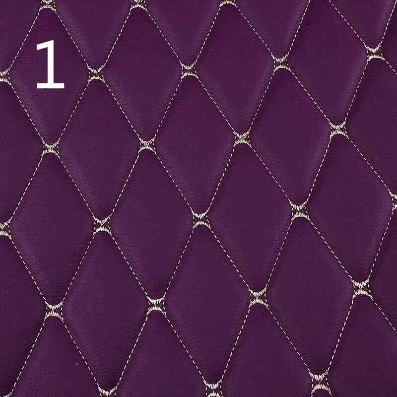 100x158cm Faux Leather Fabric Foam Quilted Padded for Car Interior Seat Cover Sofa Cushion Wear Resistant DIY