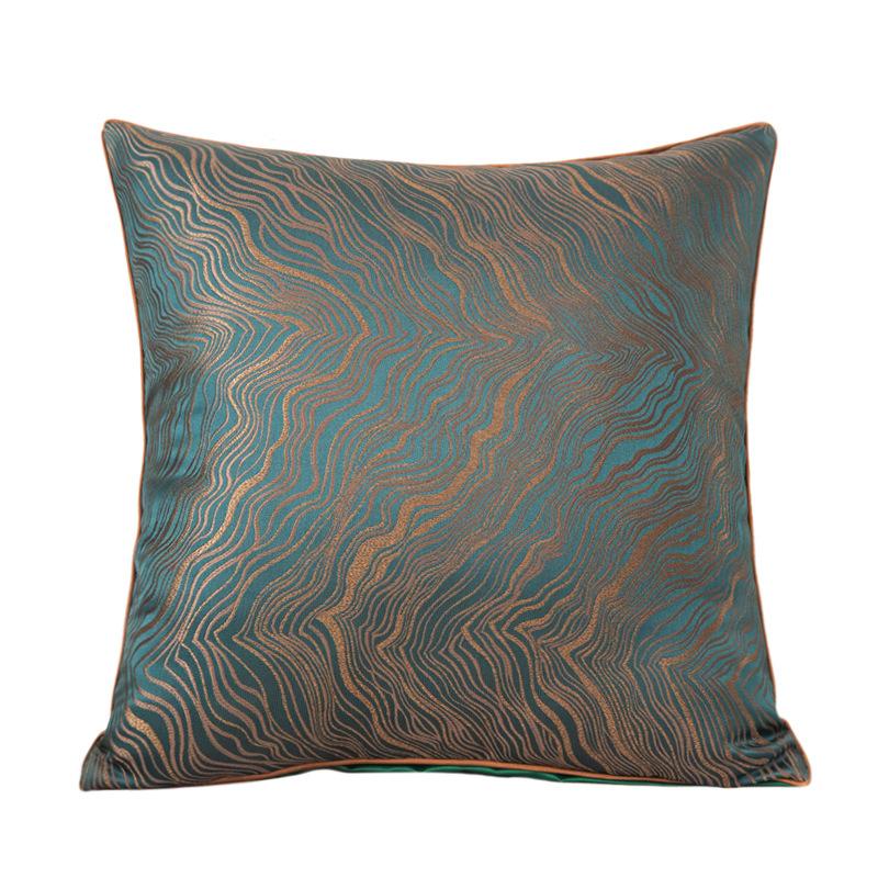 European Cushion Cover Vintage Chenille Pillowcase Jacquard Cushion Case Plaid Pattern Elegant Cushion Cover For Home