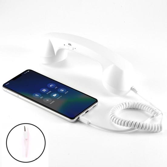 Retro Phone Handset with 3.5MM Socket Cellphone Smartphone Receiver with Microphone Speaker Universal Vintage Old Telephone Handset