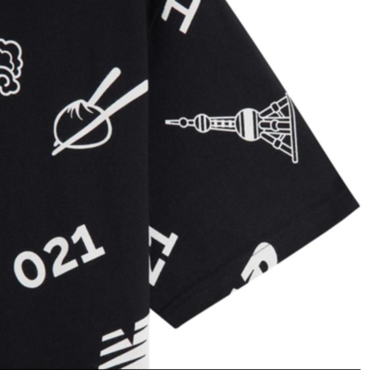 New Balance Printing Short Sleeve Couple Style Black Unisex AMT02372-BK