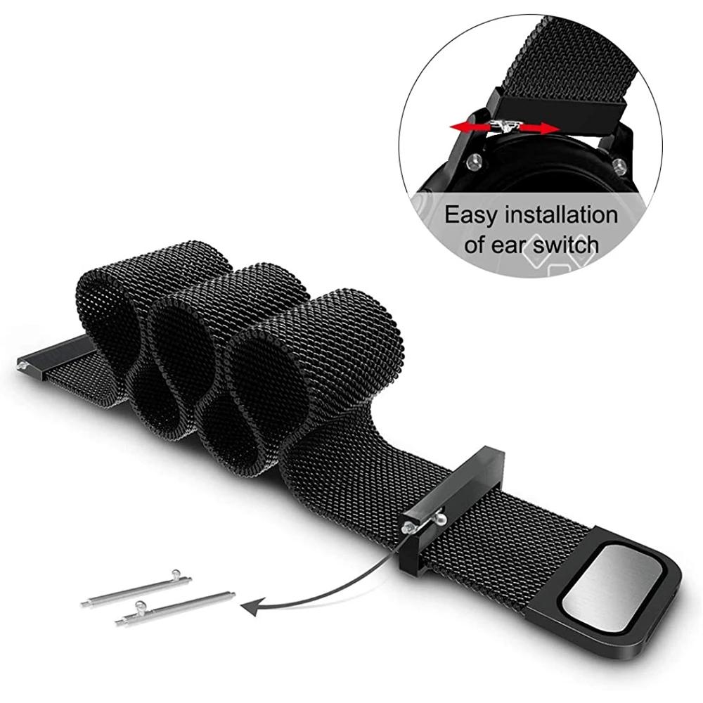 20mm 22mm watch Strap for Amazfit bip 6/5/Balance/GTS/4/mini/2/2e/3/GTR/4/2/3 Pro milanese loop bracelet huawei gt 5 4 3 2 Band