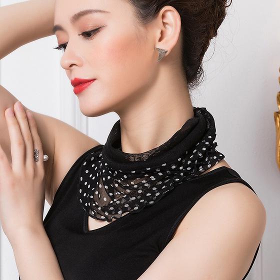 

Элегантный сетчатый шелковый шарф: 100% Тутовый шелк Принт Защита от солнца Снуд Пуловер Below 60cm