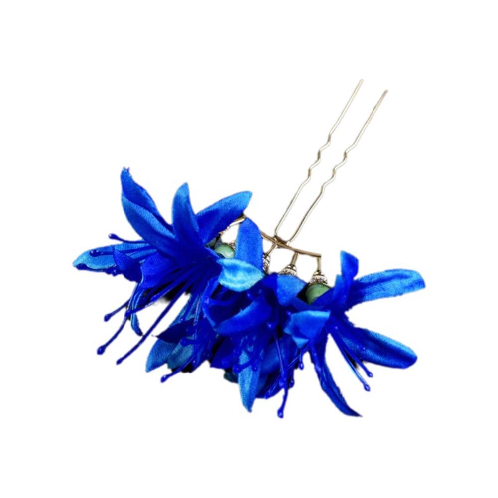 

Large Simulation Flower Hairpins Bohemian Thai Hair Fork Sweet Hanfu Hair Stick Bridesmaid
