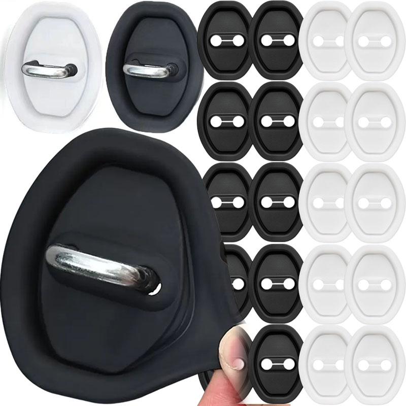 4/12pcs Car Door Lock Shock Absorber Cushion Crash Protection Cushion Seal Guard Plug Silicone Crash Protection Kit Accessories Interior Mirrors 6