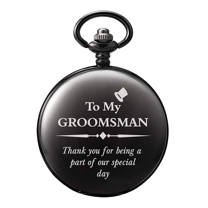 

TREEWETO Men s Pocket Watch, Best Man or Groomsman Gift, Wedding Gift pocket watch