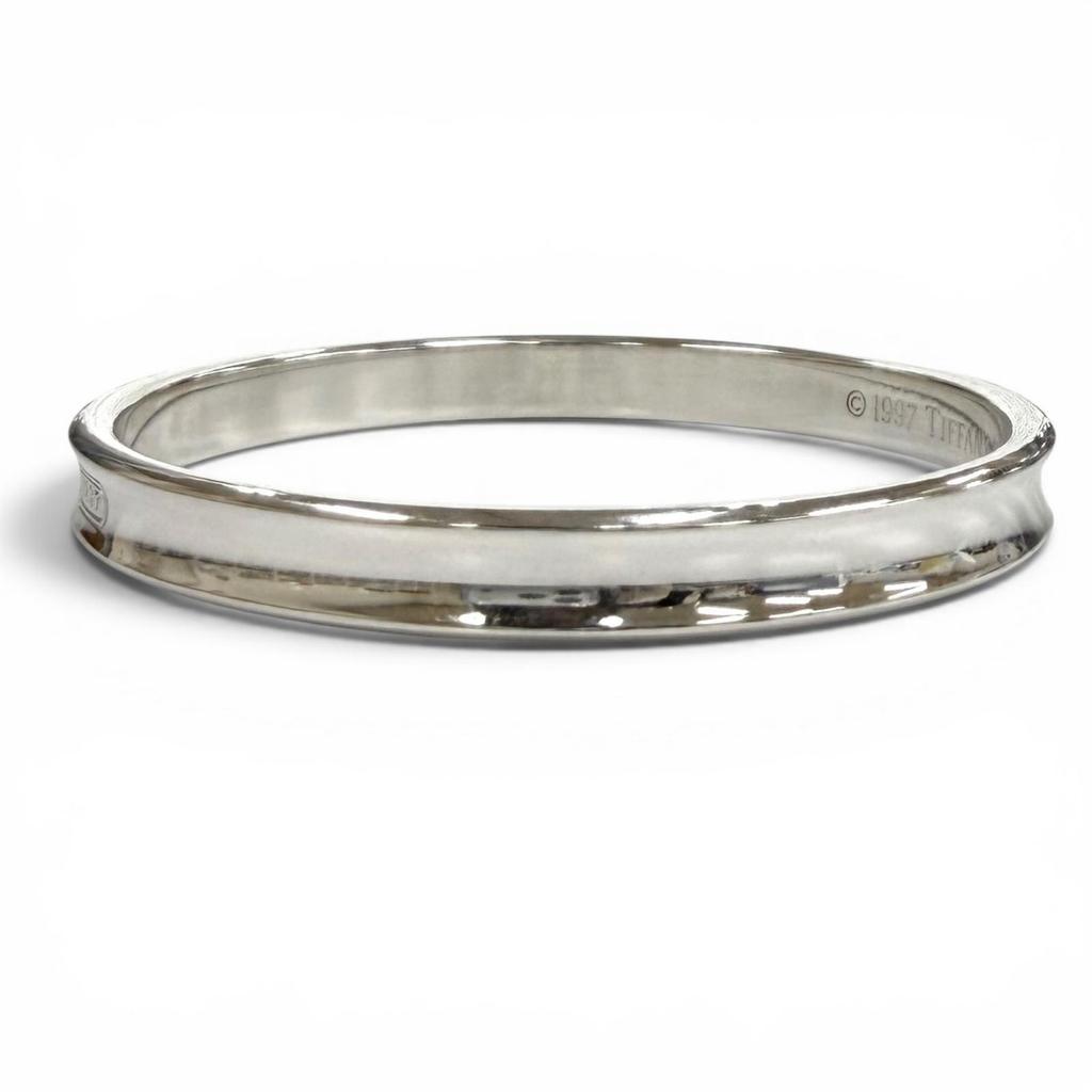 Excellent TIFFANY&Co. Bangle 1837 Narrow Bangle Silver 925 Women Used