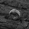 New Product Return-shaped Square Zirconium Ring Male Creative Hollow Design Copper Inlaid Zircon Hip-hop Ring