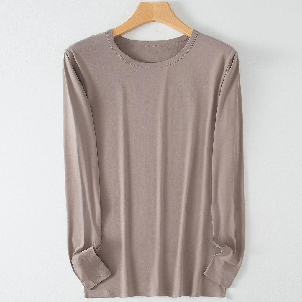 Men's Constant Temperature Cold-Proof Pajama Set - Long Sleeve & Pants, Comfortable, Thin, Warm Base Layer.