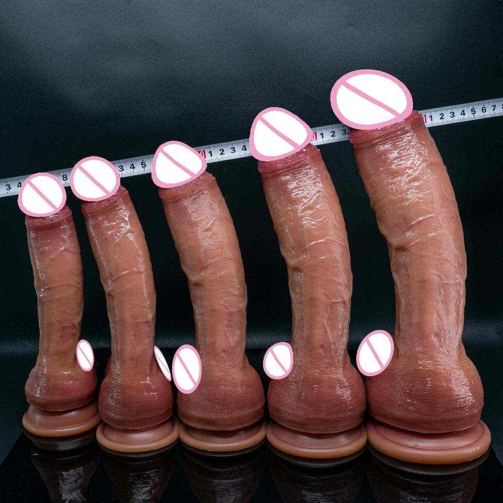 Oversized Soft Realistic Dildo Big Penis Suction Cup Dick Penetration Anal Adult Sex Toys Women Masturbation Clitoral and Vaginal G-spot Stimulation