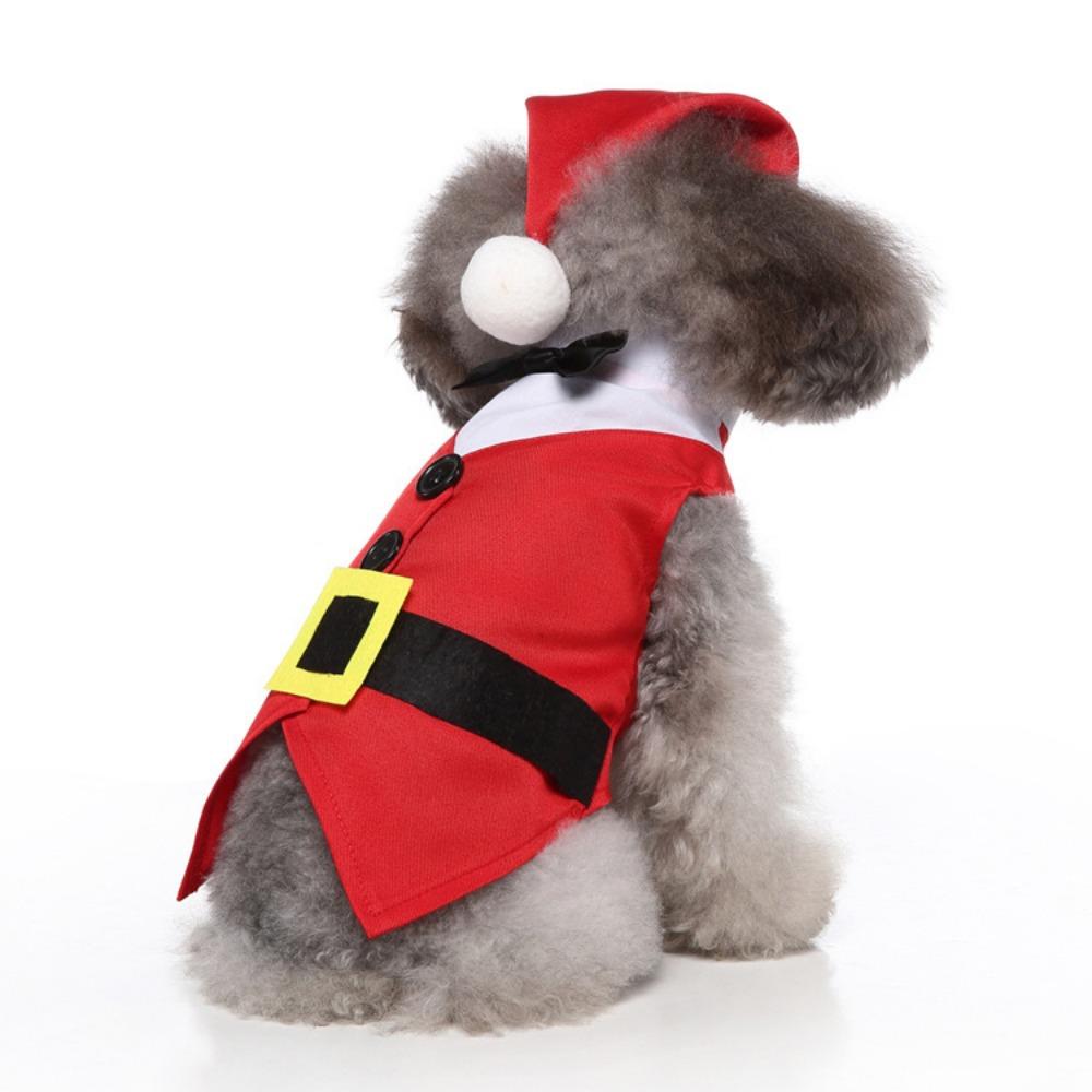 Christmas New Year dress up prince crown with hat cos role handsome party out dog clothes