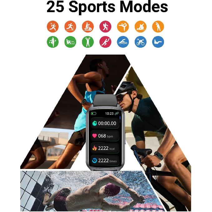 Health Fitness Tracker with 24/7 Heart Rate, Blood Oxygen, Blood Pressure, Sleep Tracker, 5ATM Waterproof Activity Trackers with Step Tracker,