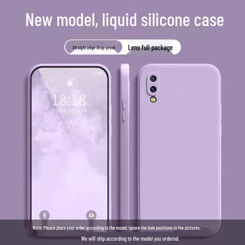 Vivo V11 Liquid Silicone Anti-Drop Solid Color Phone Case