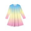 Girls' Long Sleeve Dress - Color Pocket Dress