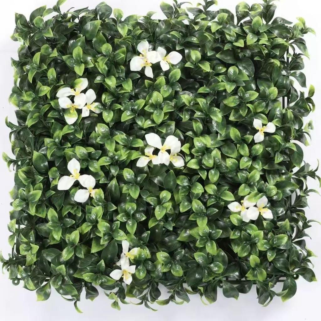 50×50cm Artificial Green Plant Wall - Plastic Vertical Garden, Fake Flower Wall, Synthetic Turf Background