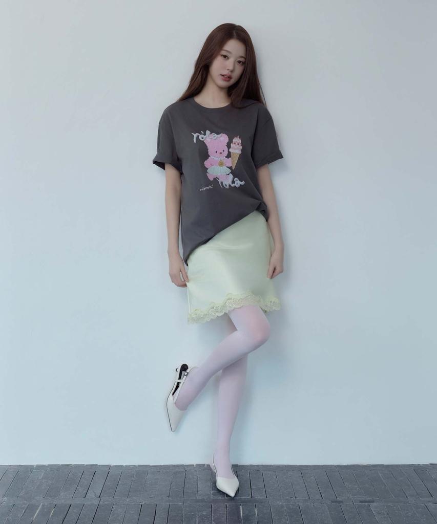 ROLAROLA Rorabbit Friends T-Shirt Charcoal