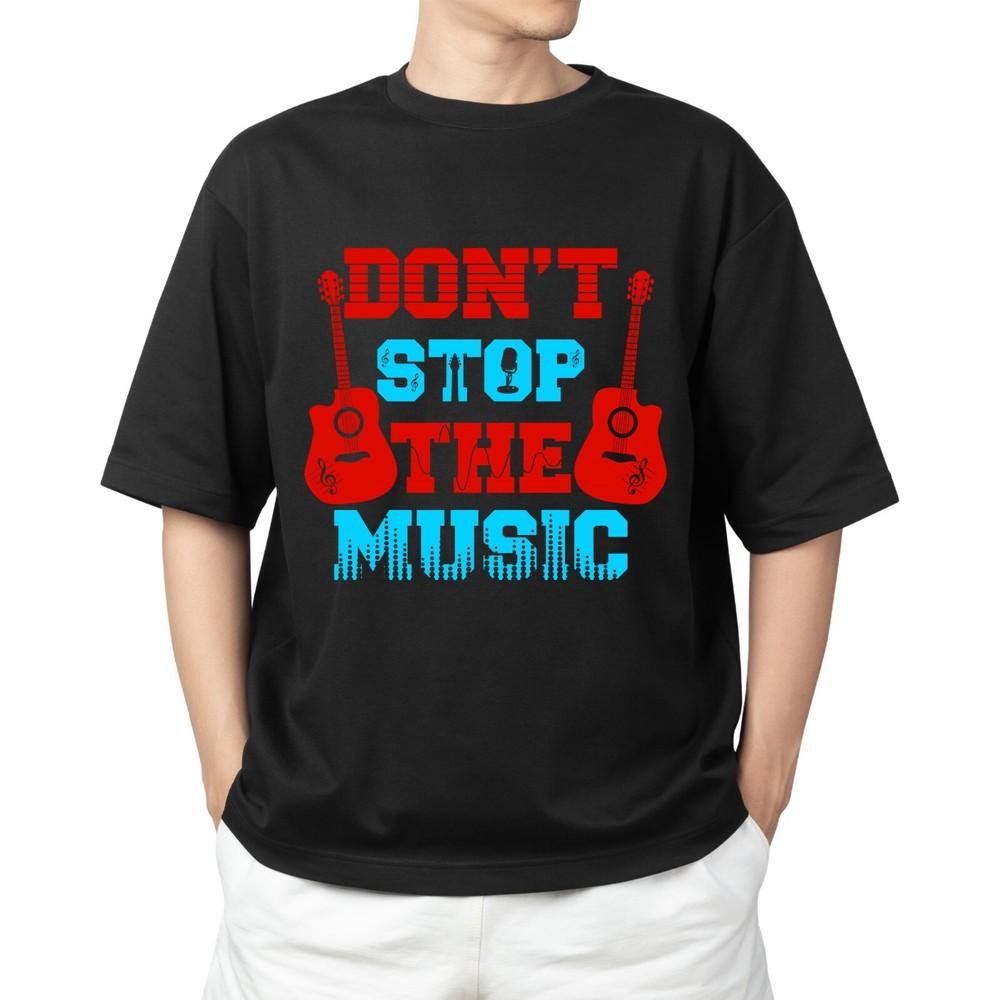 

Don’t Stop the Music T-shirt Men s Women s Tops Tees | Groovy Retro Tee for Music Lovers | Funky Graphic 4XL