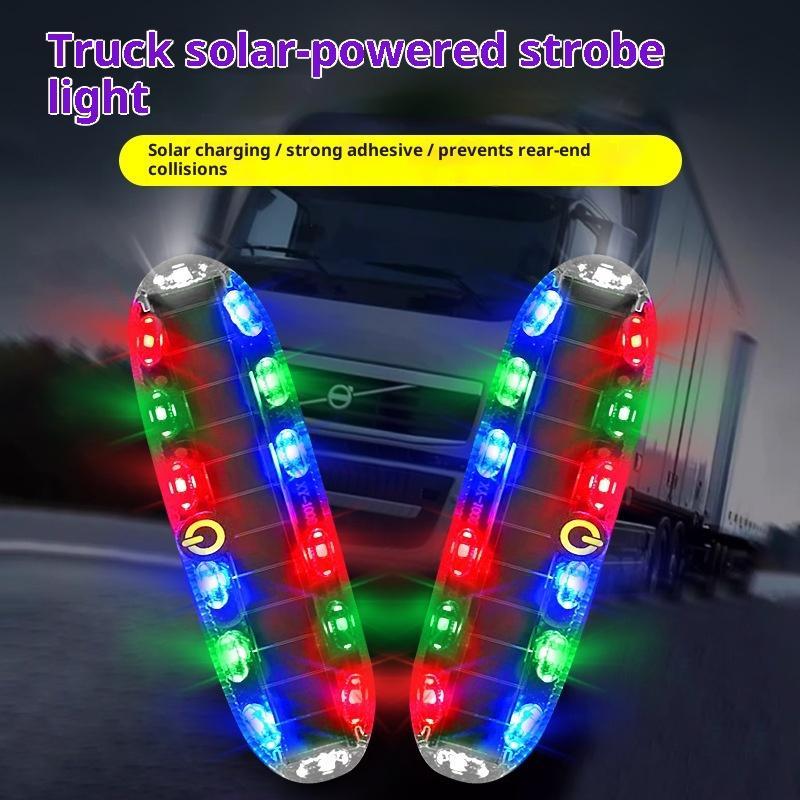 Solar Warning Light Car Rear Collision Prevention Free Breathing Light Motorcycl Electric Vehicle Bicycle Led Tail Flashing Ligh
