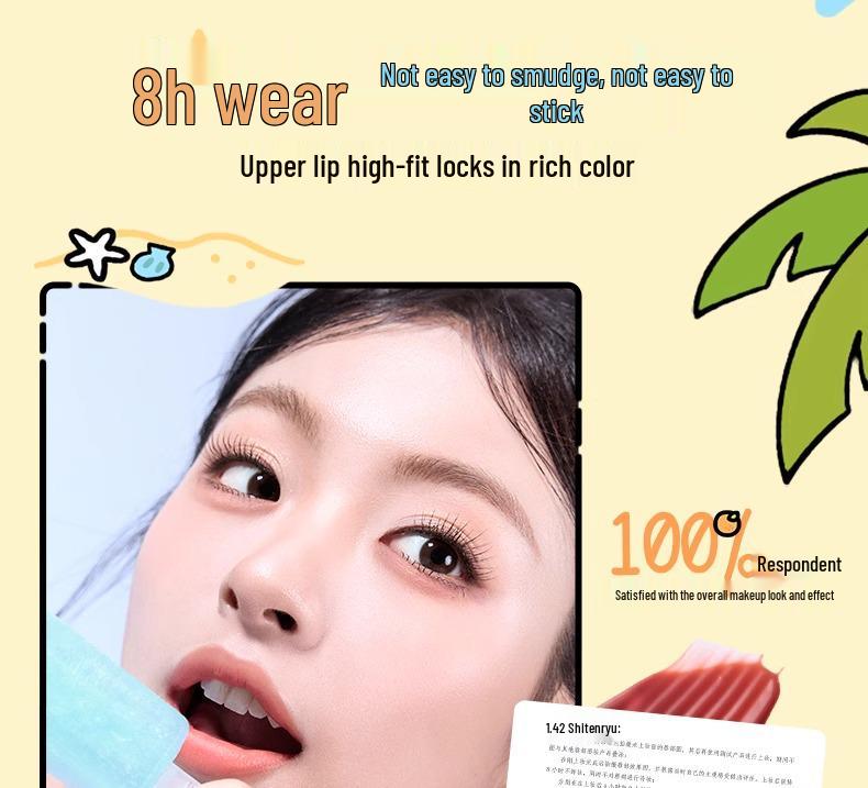 Colorkey Water Mist Lip Glaze: Qixi Capybara Non-Transfer Lipstick for Women