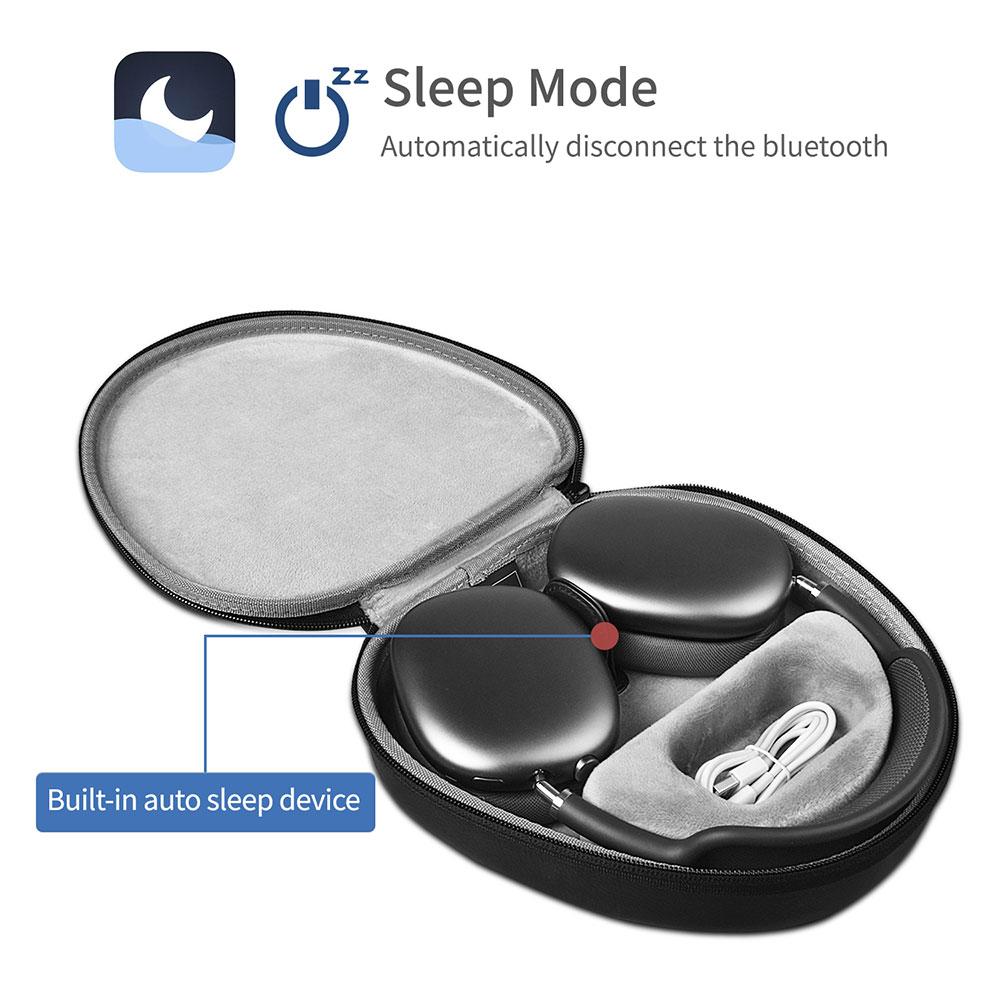

WIWU Portable Ultrathin Headset Storage Bag Plush Lining Earphone Headphone Protective Case for AirPods Max Grey