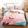 Cool Pikamee Amano Duvet Cover + 2 Pillowcases, VTuber Anime Print Bedding Set Soft Bed Linen for Fans Bedroom Decor
