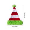 Christmas Theme Party Hat for Adult Striped Plush Santa Caps Festival Props Santa Hats for Holidays Family Gathering Party