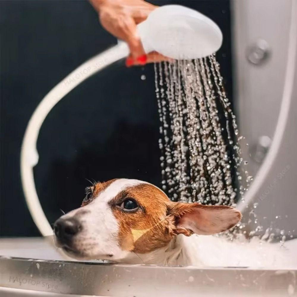 360° Rotation Pet Washing Spray Flexible Dog Shower Head Pet Shower Sprinkler Hose  Sink Cleaning