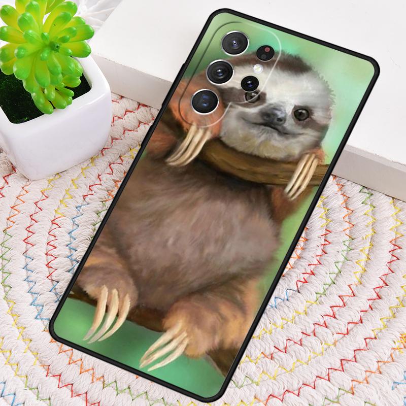 Cute Sloth Animal soft Phone Case for Samsung Galaxy note 10 pro S26 Ultra S23 S24 FE S25 S21 S22 PLUS shockproof Cove