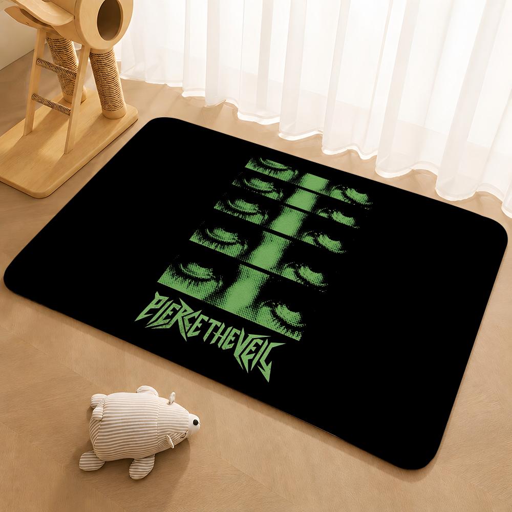 P-Pierce The Veil Band Collide With The Sky Floor Mat Floor Mat Soft Flannel Non-Slip Door Rug for Living Room