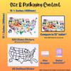 ACIMONE RV State Travel USA Map Sticker, 11 ⅘“ X 15 ¾” Visited States Sticker Decals For Outdoors & Indoors- Road Trip America Map Of United