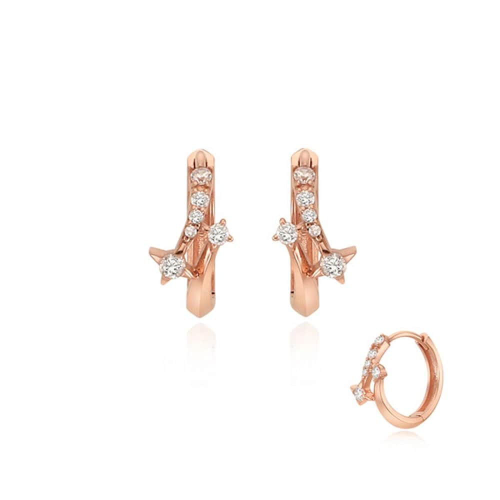 STONEHENGE Silver One-Touch Earrings Sc1746