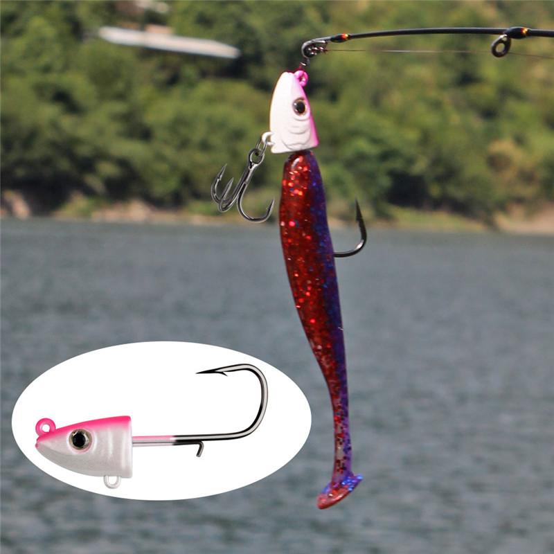 2pcs Jig Head Fish Hook 10g 25g 45g Fish Head Fish Hook for Soft Bug Fishing Tackle